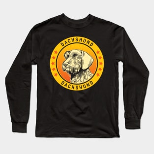 Wirehaired Dachshund Dog Portrait Long Sleeve T-Shirt